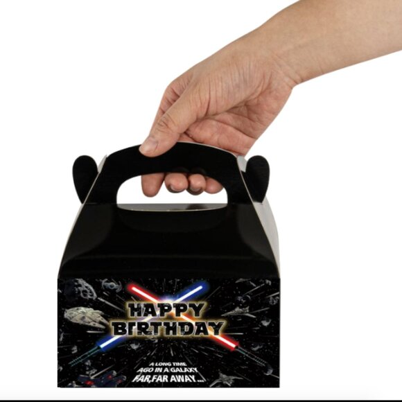 Star Theme Birthday Party Favor Boxes, Galaxy Design Gift Boxes with Lightsaber - Picture 2 of 5